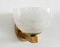 Mid-Century Italian Reticello Murano Glass and Brass Wall Lights in the style of Venini, 1980s, Set of 2, Image 7