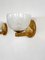 Mid-Century Italian Reticello Murano Glass and Brass Wall Lights in the style of Venini, 1980s, Set of 2, Image 8