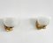 Mid-Century Italian Reticello Murano Glass and Brass Wall Lights in the style of Venini, 1980s, Set of 2, Image 12