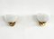 Mid-Century Italian Reticello Murano Glass and Brass Wall Lights in the style of Venini, 1980s, Set of 2, Image 1