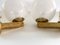 Mid-Century Italian Reticello Murano Glass and Brass Wall Lights in the style of Venini, 1980s, Set of 2, Image 13