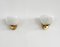 Mid-Century Italian Reticello Murano Glass and Brass Wall Lights in the style of Venini, 1980s, Set of 2, Image 10
