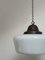 Vintage Church Opaline Milk and Glass Ceiling Lamp by Hailwood & Ackroyd, 1920s, Set of 3, Image 8