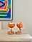 Lampes Eye-Ball Orange Vif, 1970s, Set de 2 3