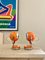 Lampes Eye-Ball Orange Vif, 1970s, Set de 2 2