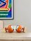 Bright Orange Eye-Ball Wall Lights, 1970s, Set of 2, Image 1