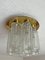 Vintage Ceiling Light in Glass and Gilt Metal from Leclaire & Schäfer, 1970s, Image 2