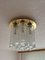 Vintage Ceiling Light in Glass and Gilt Metal from Leclaire & Schäfer, 1970s, Image 4