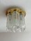 Vintage Ceiling Light in Glass and Gilt Metal from Leclaire & Schäfer, 1970s, Image 3