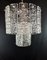 Art Deco Style Murano Glass Strips Chandelier, Italy, 1980s 1