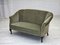 Vintage Danish Two-Seater Sofa in Green Furniture Velour and Beech, 1950s 8