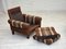Vintage Danish Club Chair in Wool, 1970s 13