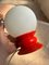 Lampe de Bureau en Verre Opalin Rouge de Temde 2