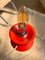 Rote Opalglas Tischlampe von Temde 10