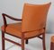 Chaises de Salle à Manger en Acajou et Cuir Tanné, Danemark, 1940s, Set de 6 9