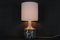 Lampe de Bureau en Céramique avec Abat-jour en Tissu de Axella, Danemark, 1970s 14