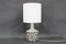 Ceramic Table Lamp with Fabric Lampshade from Axella, Denmark, 1970s, Image 3