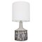 Ceramic Table Lamp with Fabric Lampshade from Axella, Denmark, 1970s, Image 1