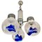 Globes en Verre Murano et Lustre en Chrome de Mazzega, Italie, 1970s 1