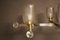 Vintage Large Brass & Grey Murano Glass Oval Chandelier 11