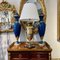 Antique Empire-Style Lamp in Gilt Bronze and Brown Patina with Marble Base, Image 5