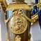 Antique Empire-Style Lamp in Gilt Bronze and Brown Patina with Marble Base, Image 7