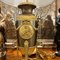Antique Empire-Style Lamp in Gilt Bronze and Brown Patina with Marble Base, Image 2