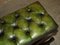 Antique Victorian Chesterfield Tufted Ottoman in Green Leather, 1880 6