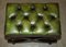 Antique Victorian Chesterfield Tufted Ottoman in Green Leather, 1880 4