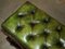 Antique Victorian Chesterfield Tufted Ottoman in Green Leather, 1880 5