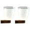 Large Art Deco Wall Lights in Blown Glass and Brass, Italy, 1940s, Set of 2, Image 1