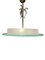 Swedish Art Deco Cast Glass and Brass Ceiling Light, 1930s, Image 2