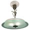 Swedish Art Deco Cast Glass and Brass Ceiling Light, 1930s, Image 1