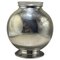 Swedish Silver-Plated Vase with Glass Flower Insert attributed to GAB, 1940s, Image 1