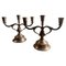 Candélabres Scandinaves en Étain par Just Andersen, 1930s, Set de 2 1