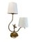 Swedish Double-Arm Brass Table Lamp with Dancing Figurine by Ystad-Metall, 1930s, Image 5