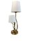 Swedish Double-Arm Brass Table Lamp with Dancing Figurine by Ystad-Metall, 1930s, Image 4