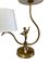 Swedish Double-Arm Brass Table Lamp with Dancing Figurine by Ystad-Metall, 1930s, Image 2