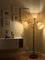 Mid-Century Swedish Floor Lamp with Silk Shades and Brass Detail, 1930s, Image 2