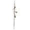 Mid-Century Brass Tension Pole Lamp with Spiral Arms and Cone Shades attributed to Stiffel, 1950s, Image 1