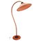 Art Deco Style Pink Swan Neck Floor Lamp from Markslöjd, 1970s, Image 1