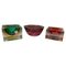 Bols Sommerso en Verre de Murano attribués à Flavio Poli pour Seguso, Italie, 1950s, Set de 3 1