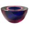 Blue and Pink Sommerso Murano Glass Bowl attributed to Flavio Poli for Seguso, Italy, 1950s, Image 1
