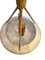 Swedish Art Deco Alabaster Style Glass Pendant Lamp with Gilt Rope Detailing, 1940s, Image 4