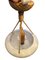 Swedish Art Deco Alabaster Style Glass Pendant Lamp with Gilt Rope Detailing, 1940s, Image 3