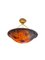 Swedish Alabaster Pendant Lamp with Gilded Details, 1940s, Image 2
