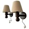 Vintage Wall Lamps in Stained Pine from Markslöjd, Sweden, 1970s, Image 1