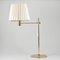 Brass Table Lamp with Pleated Shade attributed to Hans-Agne Jakobsson for Hans-Agne Jakobsson AB Markaryd, Sweden, 1960s, Image 2