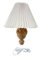 Swedish Pine Wall Lamps with Pleated Shades, 1970s, Set of 2, Image 3