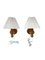 Swedish Pine Wall Lamps with Pleated Shades, 1970s, Set of 2, Image 2